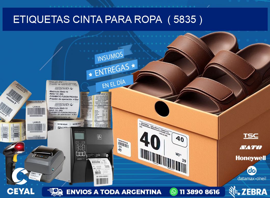 ETIQUETAS CINTA PARA ROPA  ( 5835 )
