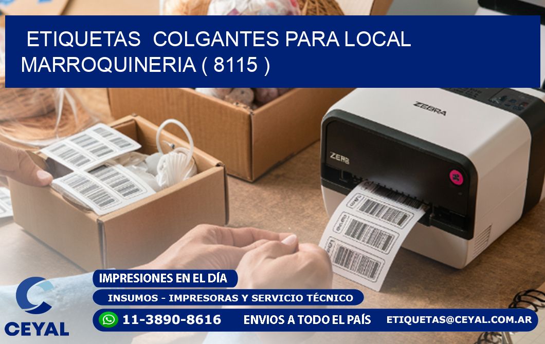 ETIQUETAS  COLGANTES PARA LOCAL MARROQUINERIA ( 8115 )