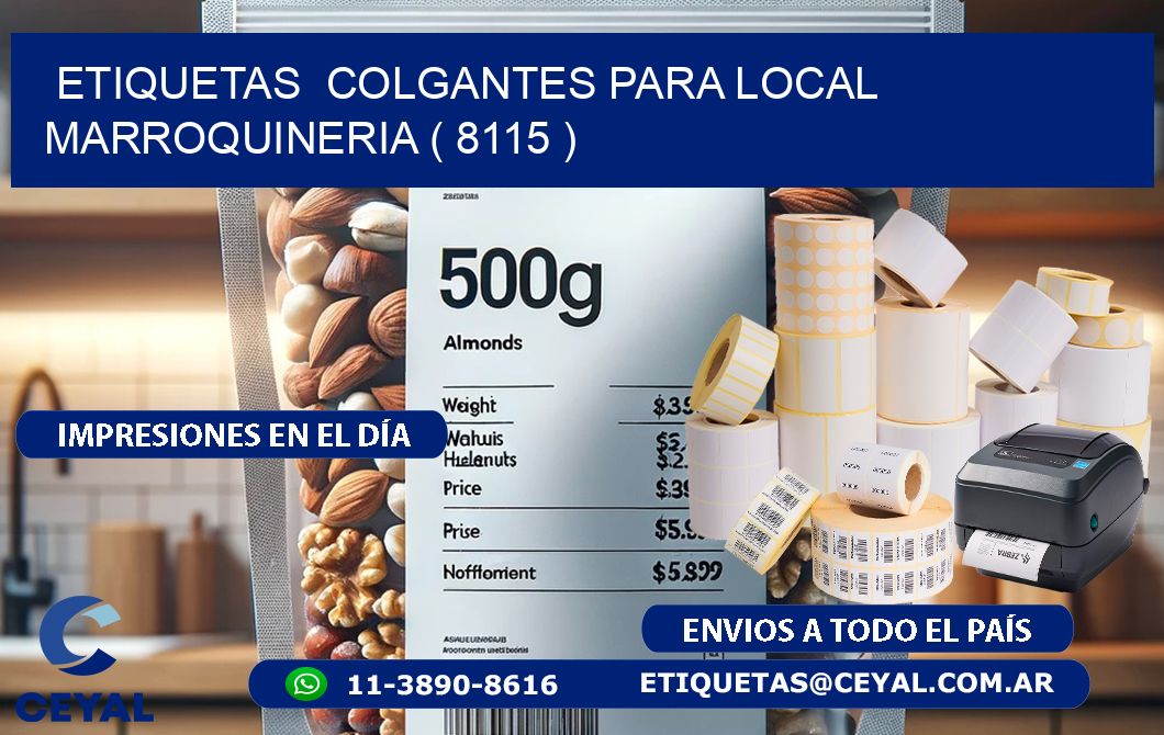 ETIQUETAS  COLGANTES PARA LOCAL MARROQUINERIA ( 8115 )