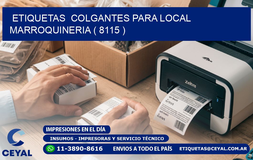 ETIQUETAS  COLGANTES PARA LOCAL MARROQUINERIA ( 8115 )