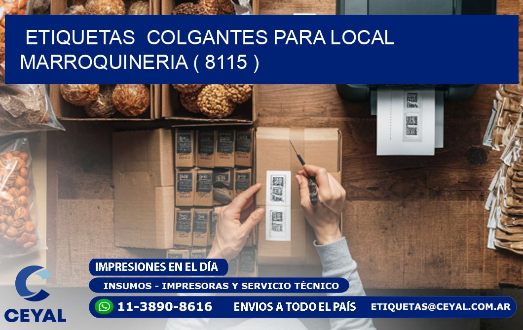 ETIQUETAS  COLGANTES PARA LOCAL MARROQUINERIA ( 8115 )