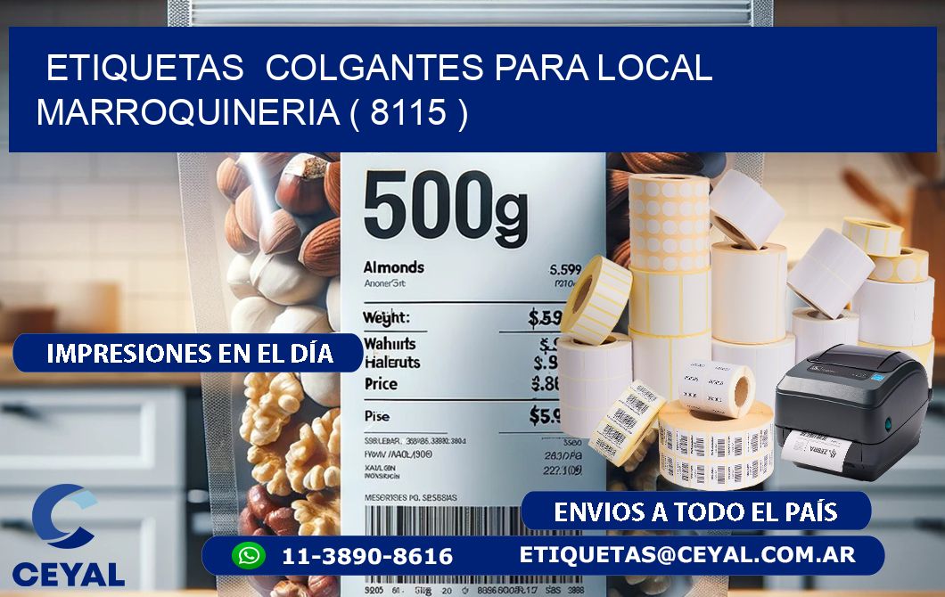 ETIQUETAS  COLGANTES PARA LOCAL MARROQUINERIA ( 8115 )