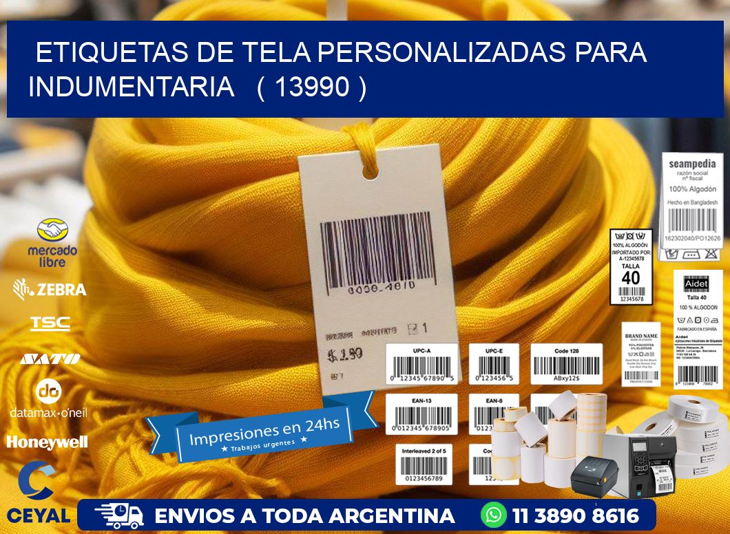 ETIQUETAS DE TELA PERSONALIZADAS PARA INDUMENTARIA ( 13990 )