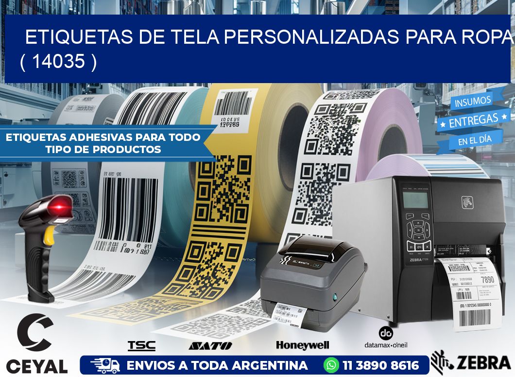 ETIQUETAS DE TELA PERSONALIZADAS PARA ROPA ( 14035 )