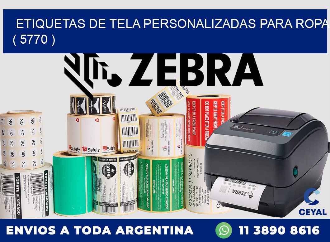 ETIQUETAS DE TELA PERSONALIZADAS PARA ROPA ( 5770 )