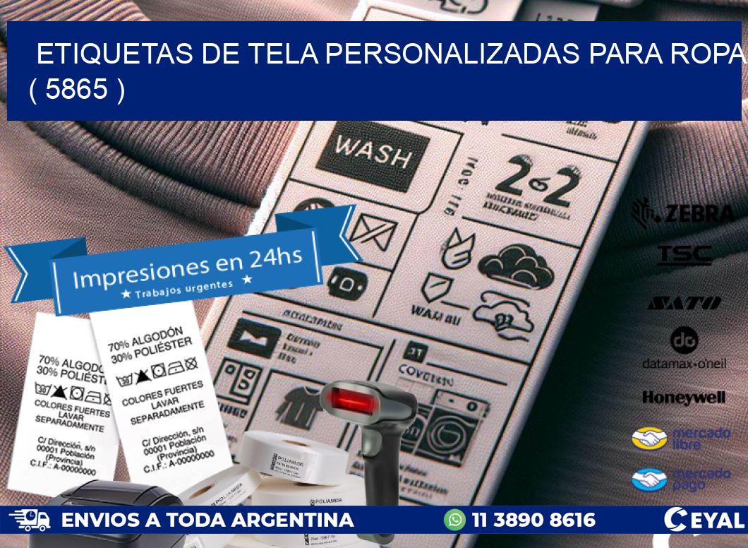 ETIQUETAS DE TELA PERSONALIZADAS PARA ROPA ( 5865 )