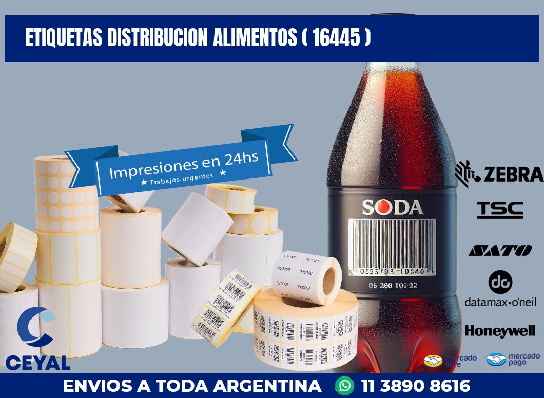 ETIQUETAS DISTRIBUCION ALIMENTOS ( 16445 )