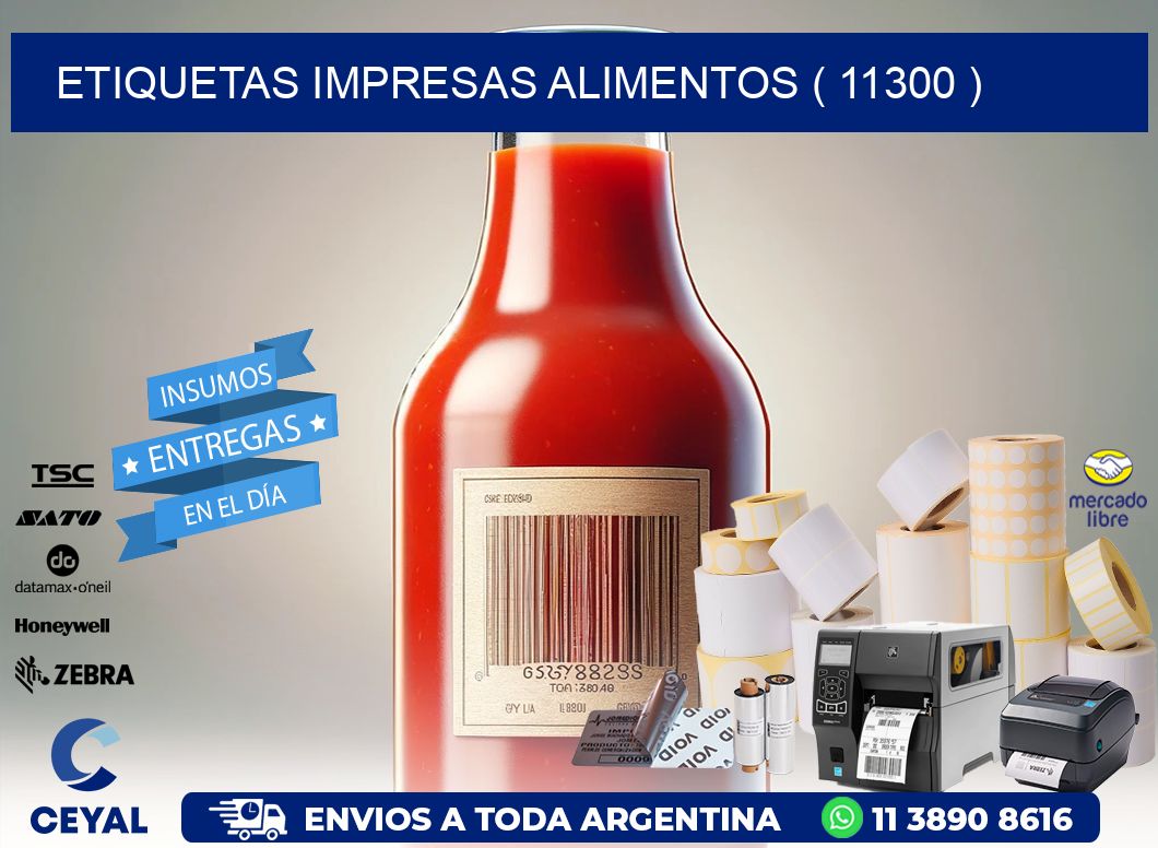 ETIQUETAS IMPRESAS ALIMENTOS ( 11300 )