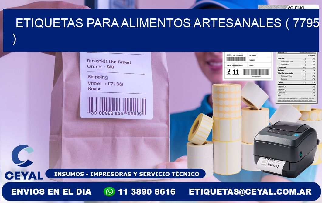 ETIQUETAS PARA ALIMENTOS ARTESANALES ( 7795 )