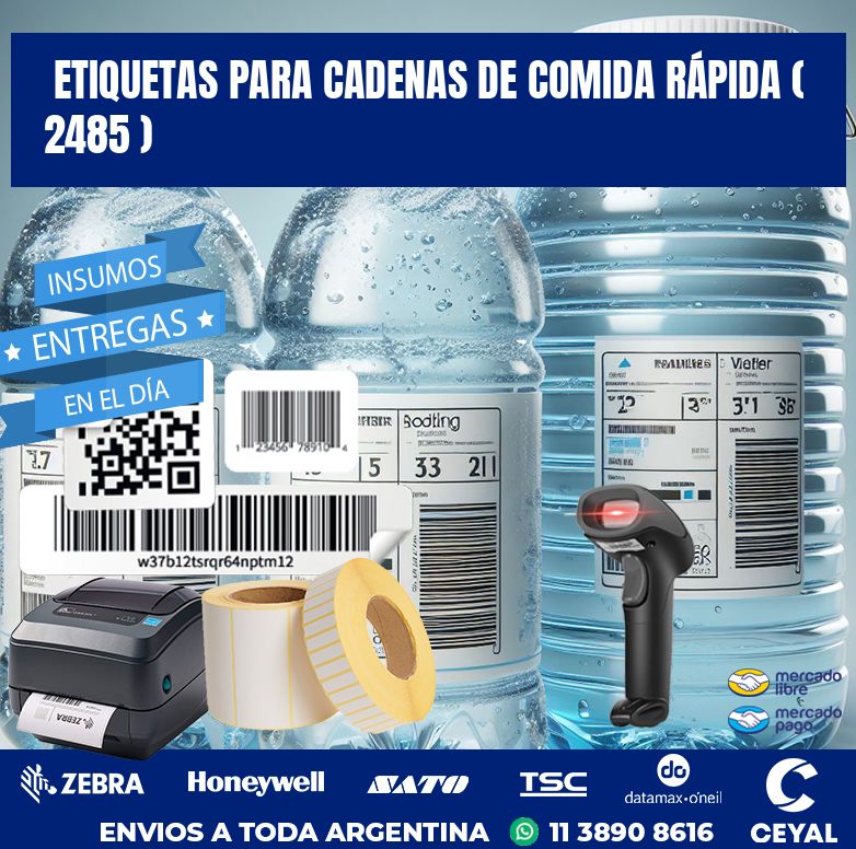 ETIQUETAS PARA CADENAS DE COMIDA RÁPIDA ( 2485 )