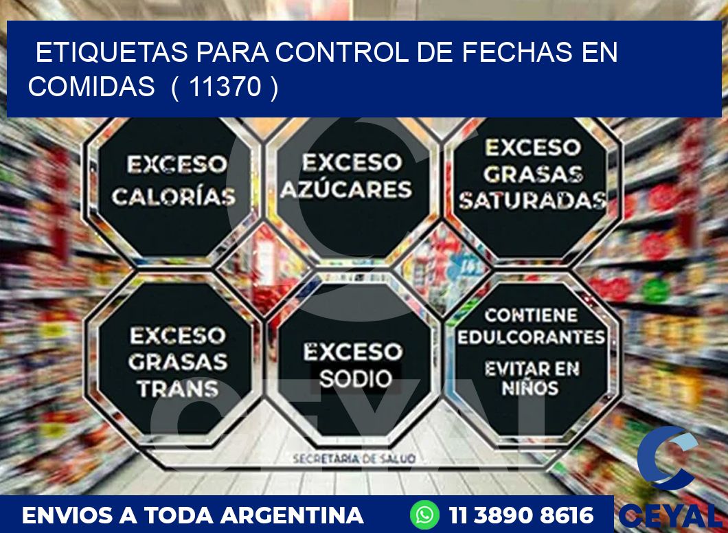 ETIQUETAS PARA CONTROL DE FECHAS EN COMIDAS  ( 11370 )