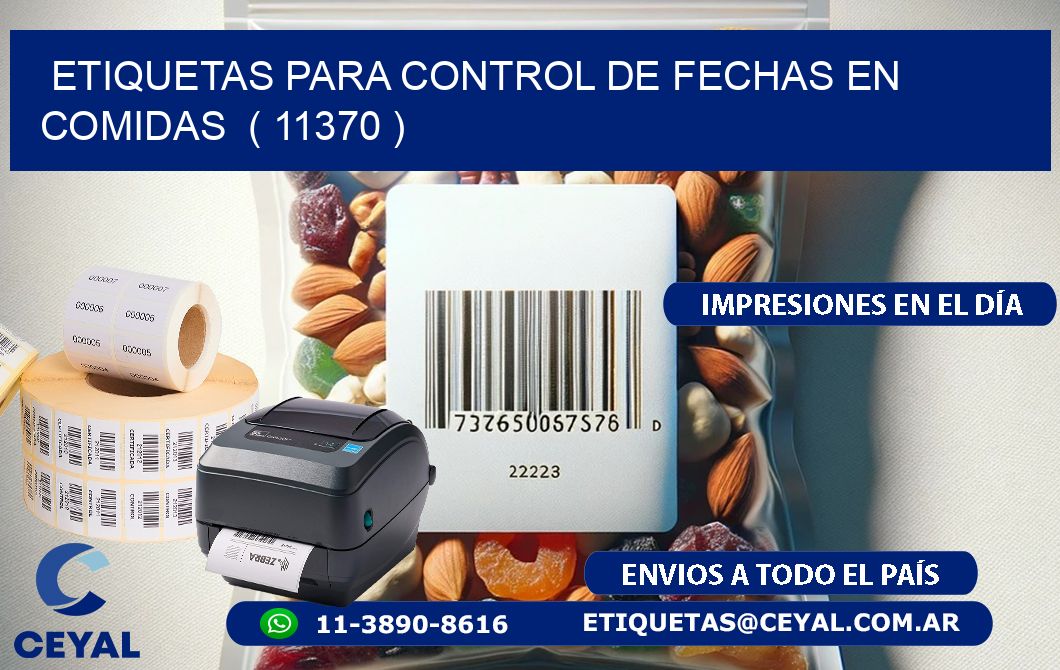 ETIQUETAS PARA CONTROL DE FECHAS EN COMIDAS  ( 11370 )