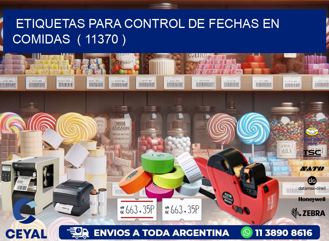 ETIQUETAS PARA CONTROL DE FECHAS EN COMIDAS  ( 11370 )