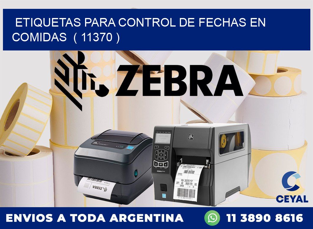 ETIQUETAS PARA CONTROL DE FECHAS EN COMIDAS  ( 11370 )
