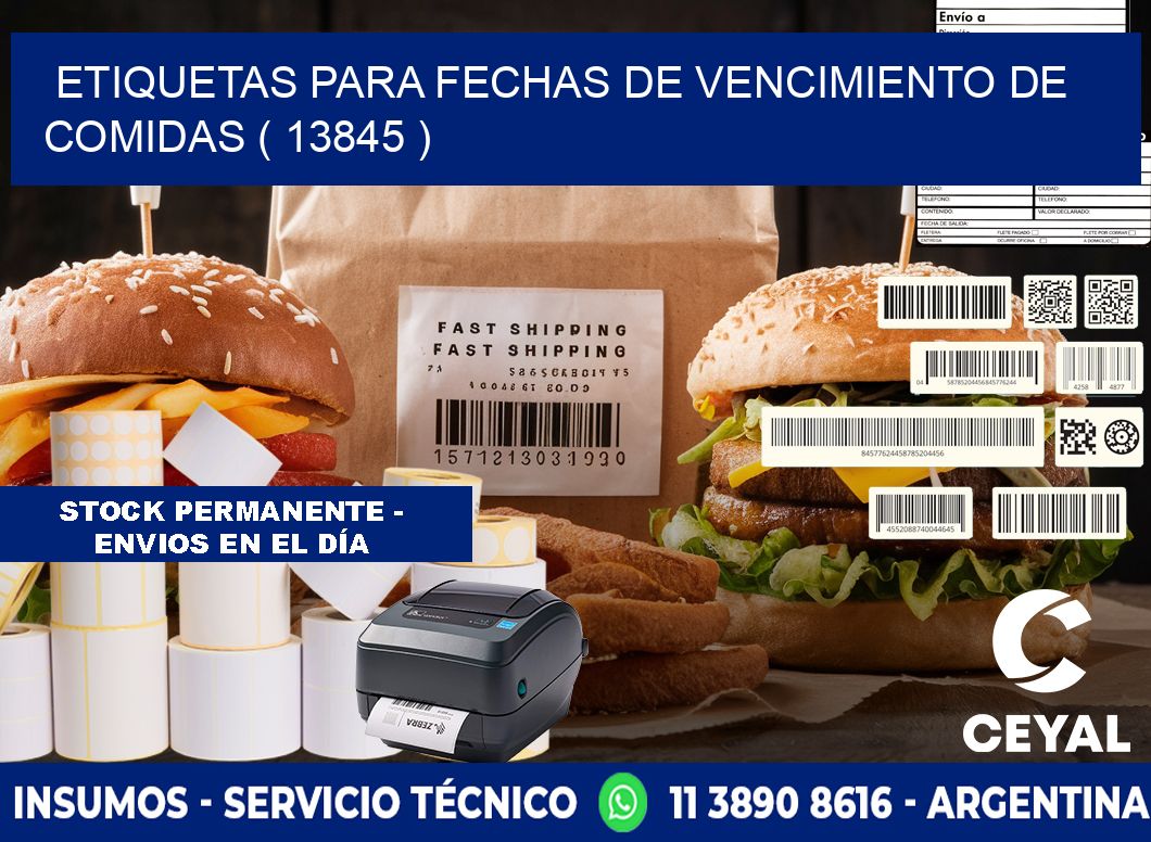 ETIQUETAS PARA FECHAS DE VENCIMIENTO DE COMIDAS ( 13845 )