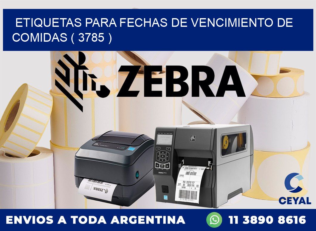 ETIQUETAS PARA FECHAS DE VENCIMIENTO DE COMIDAS ( 3785 )