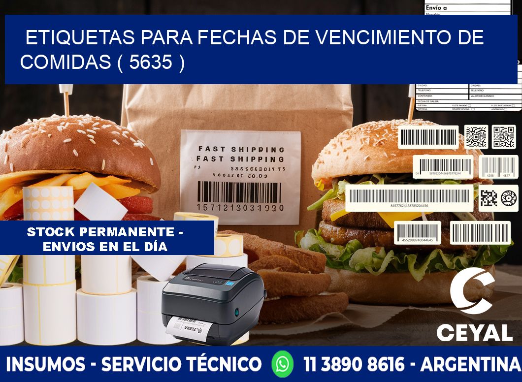 ETIQUETAS PARA FECHAS DE VENCIMIENTO DE COMIDAS ( 5635 )