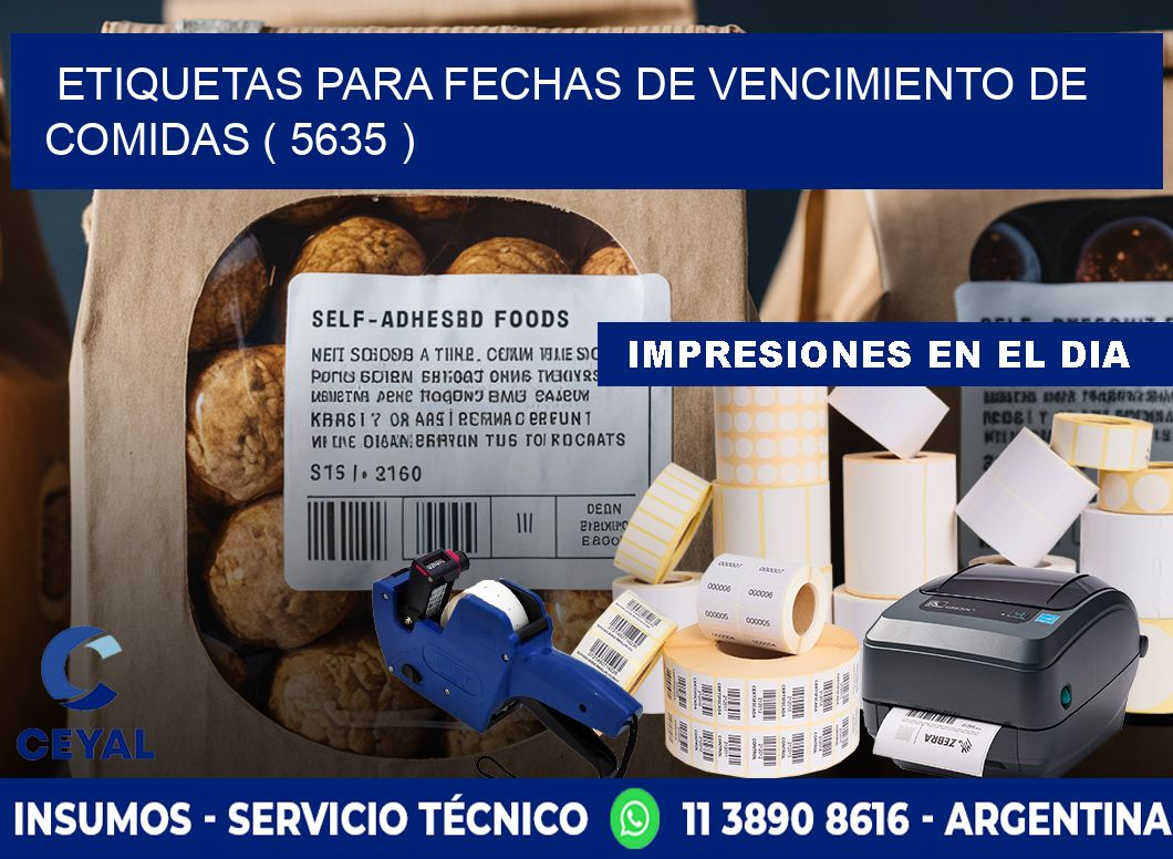 ETIQUETAS PARA FECHAS DE VENCIMIENTO DE COMIDAS ( 5635 )
