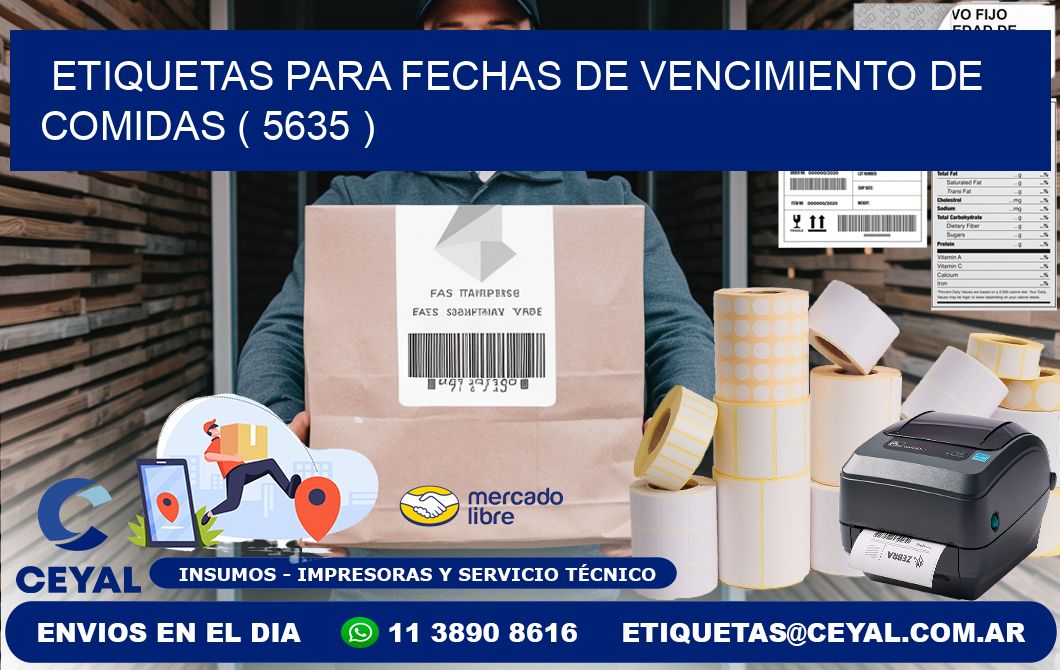 ETIQUETAS PARA FECHAS DE VENCIMIENTO DE COMIDAS ( 5635 )