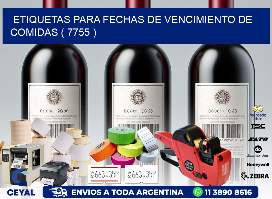 ETIQUETAS PARA FECHAS DE VENCIMIENTO DE COMIDAS ( 7755 )