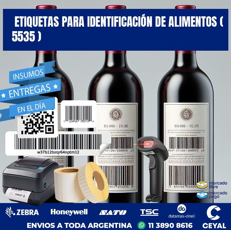 ETIQUETAS PARA IDENTIFICACIÓN DE ALIMENTOS ( 5535 )
