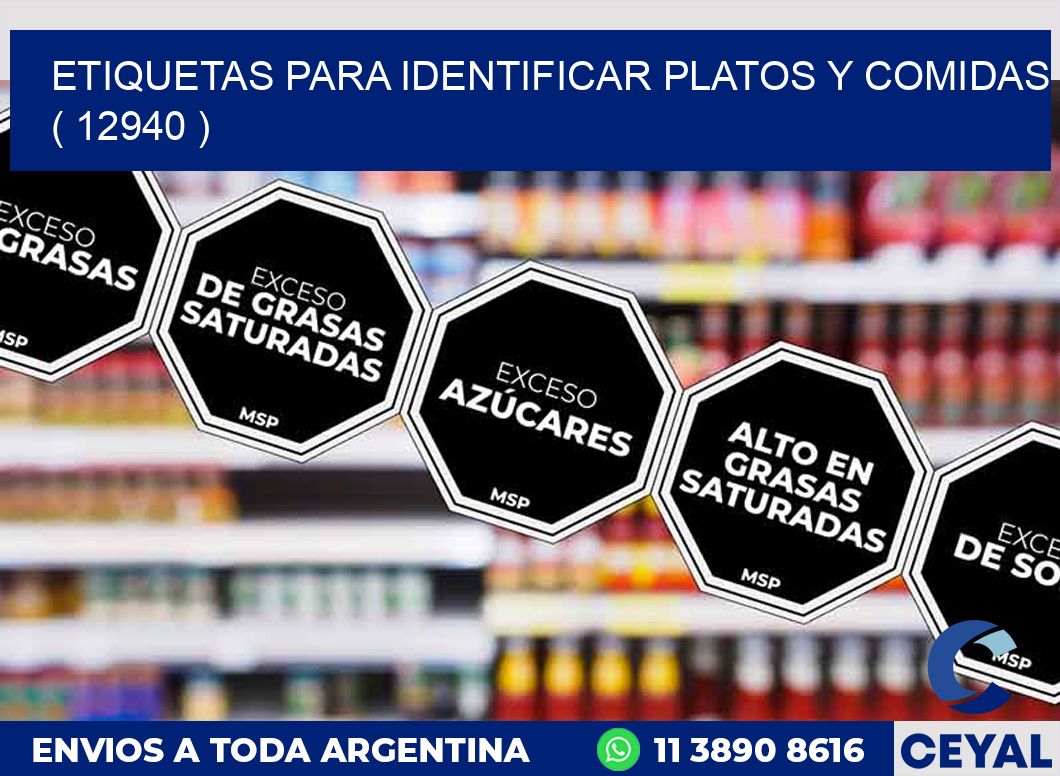 ETIQUETAS PARA IDENTIFICAR PLATOS Y COMIDAS  ( 12940 )