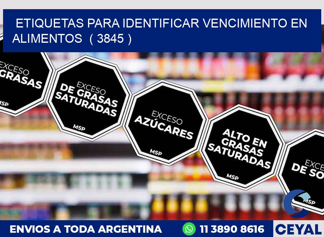 ETIQUETAS PARA IDENTIFICAR VENCIMIENTO EN ALIMENTOS  ( 3845 )