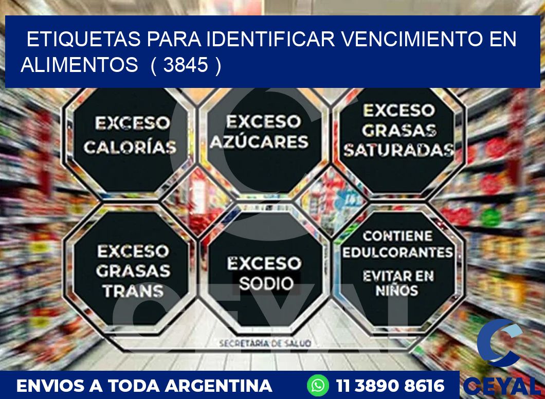 ETIQUETAS PARA IDENTIFICAR VENCIMIENTO EN ALIMENTOS  ( 3845 )