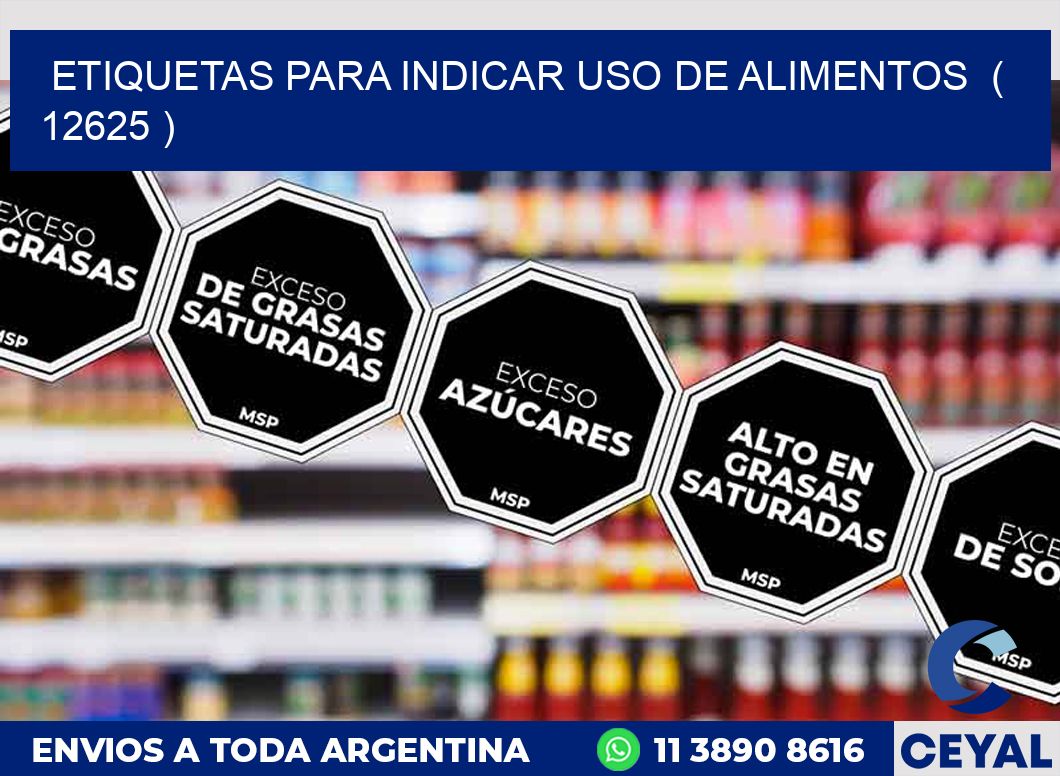 ETIQUETAS PARA INDICAR USO DE ALIMENTOS ( 12625 )