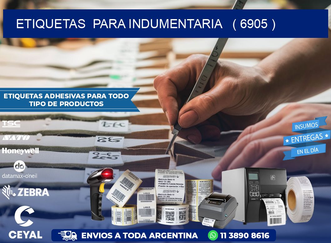 ETIQUETAS  PARA INDUMENTARIA   ( 6905 )
