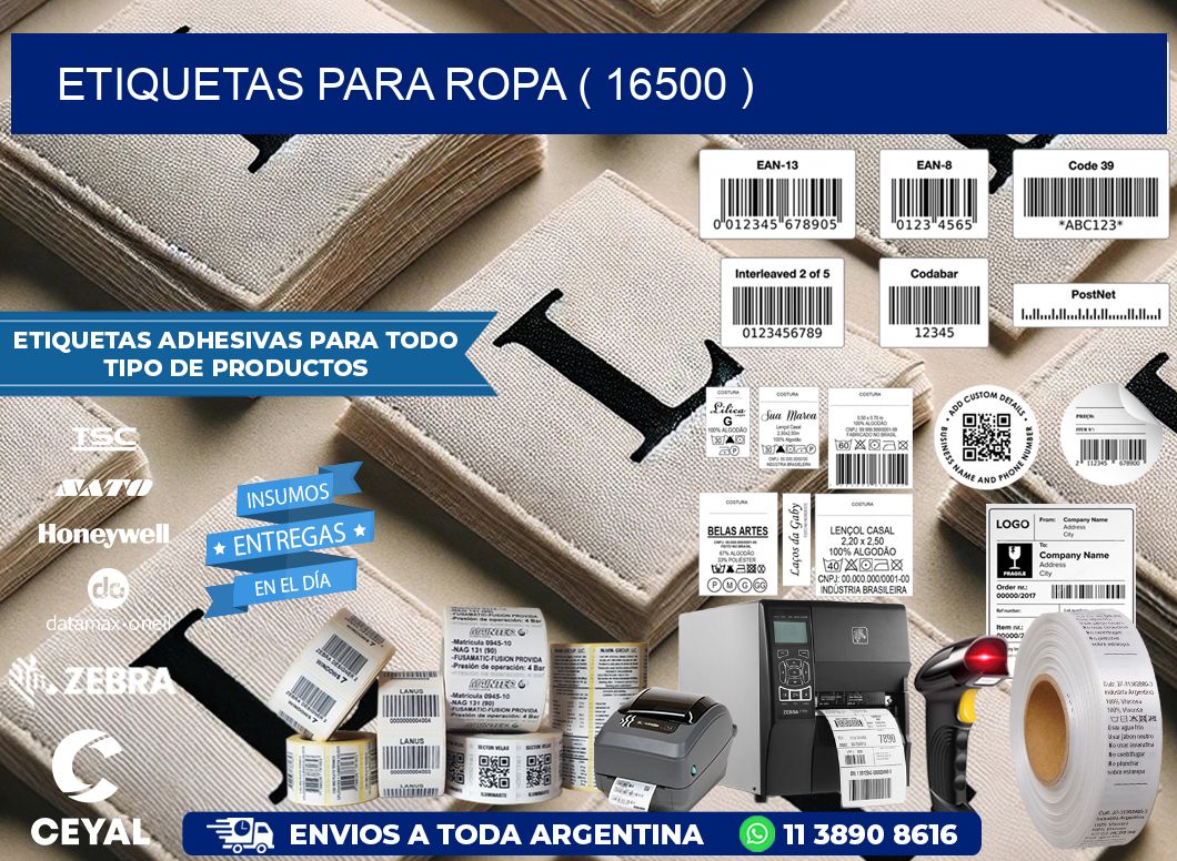 ETIQUETAS PARA ROPA ( 16500 )