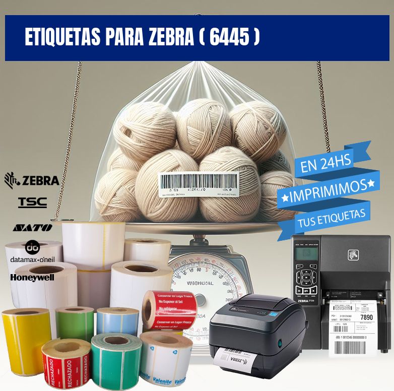 ETIQUETAS PARA ZEBRA ( 6445 )
