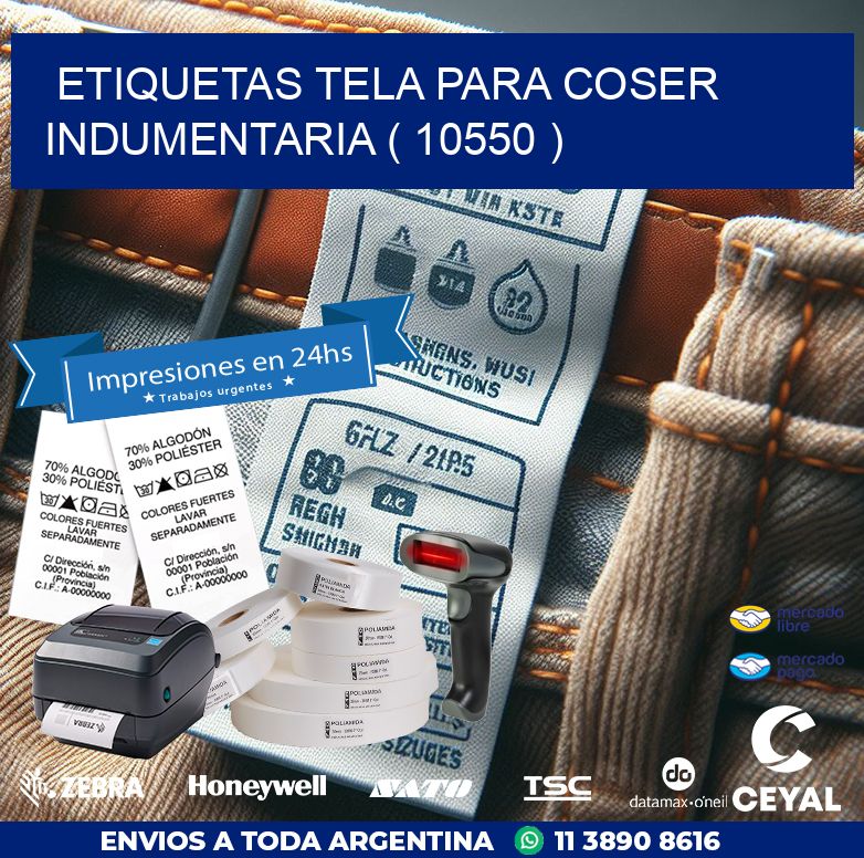 ETIQUETAS TELA PARA COSER INDUMENTARIA ( 10550 )