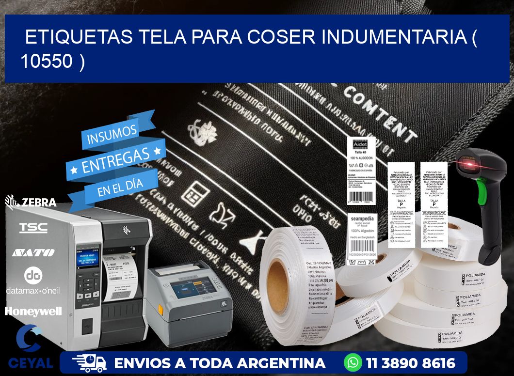ETIQUETAS TELA PARA COSER INDUMENTARIA ( 10550 )