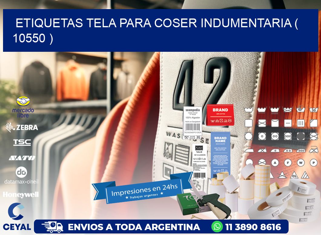 ETIQUETAS TELA PARA COSER INDUMENTARIA ( 10550 )