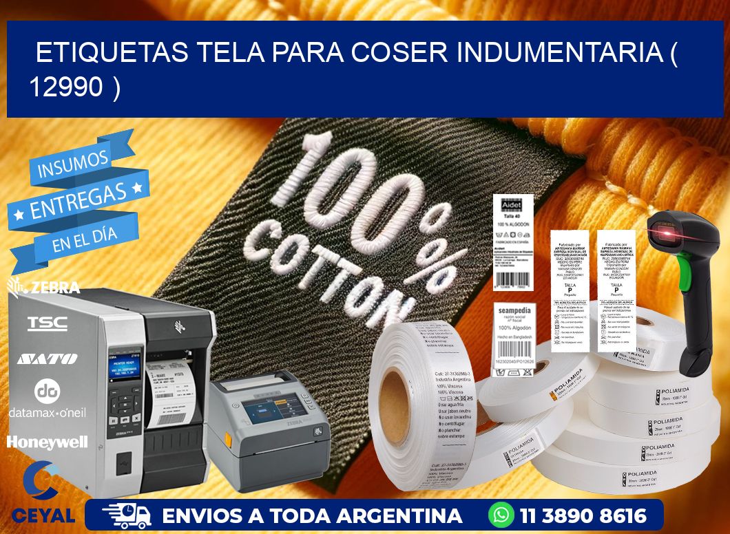 ETIQUETAS TELA PARA COSER INDUMENTARIA ( 12990 )