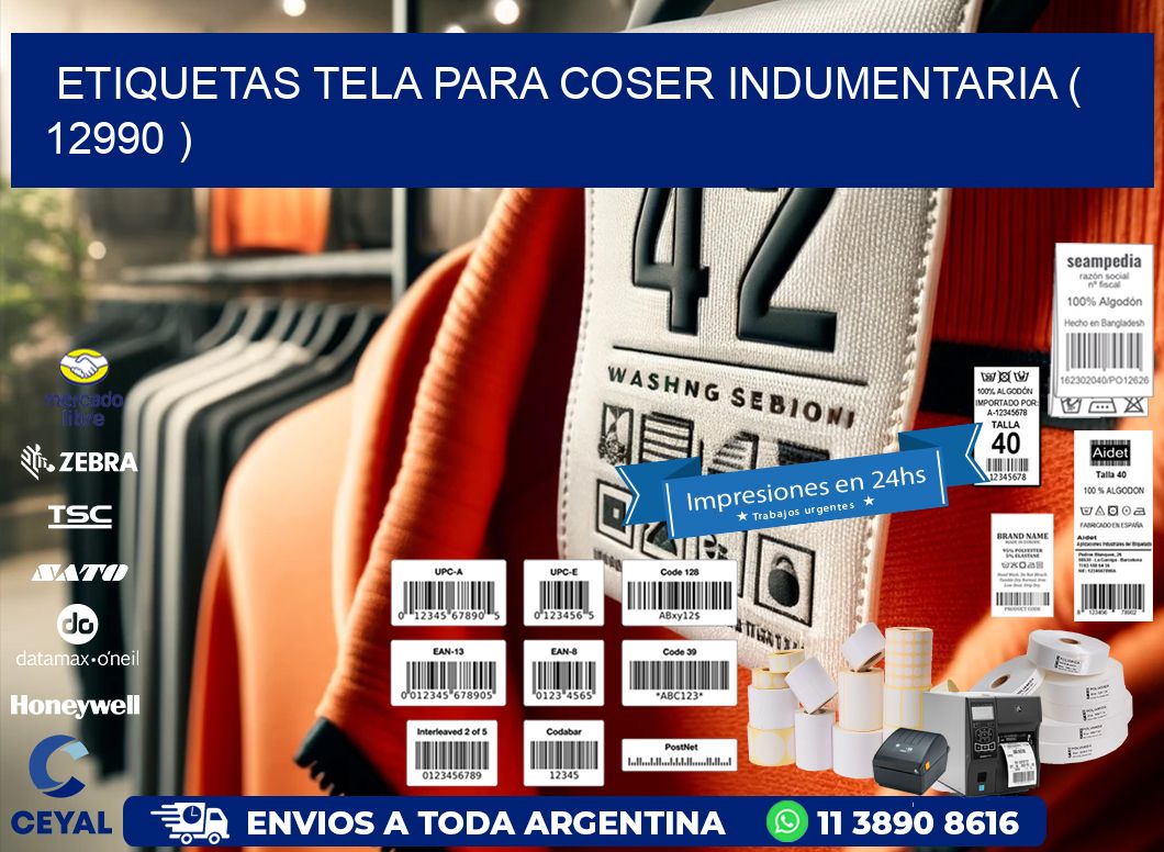ETIQUETAS TELA PARA COSER INDUMENTARIA ( 12990 )