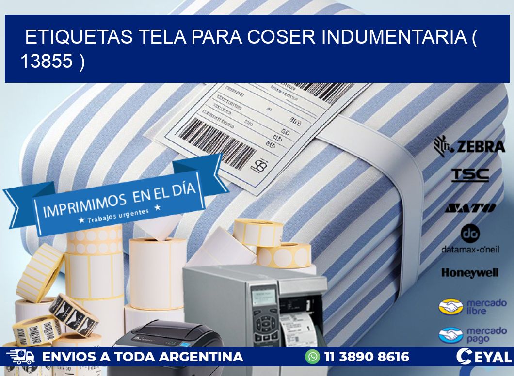 ETIQUETAS TELA PARA COSER INDUMENTARIA ( 13855 )