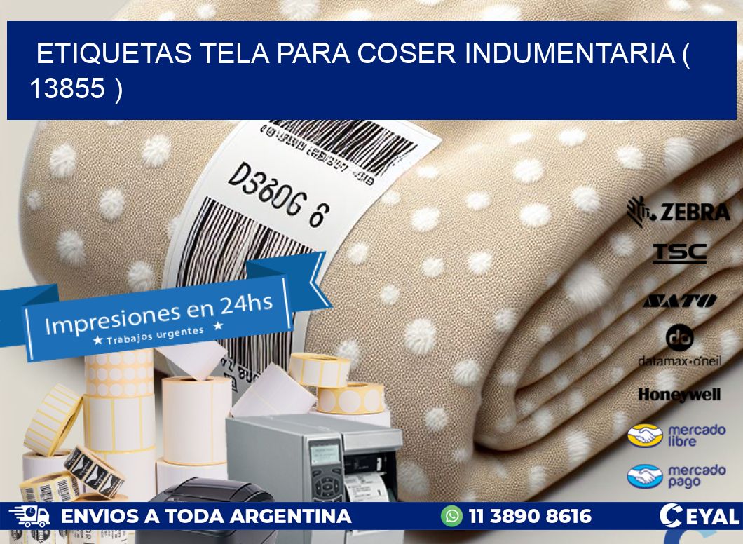 ETIQUETAS TELA PARA COSER INDUMENTARIA ( 13855 )