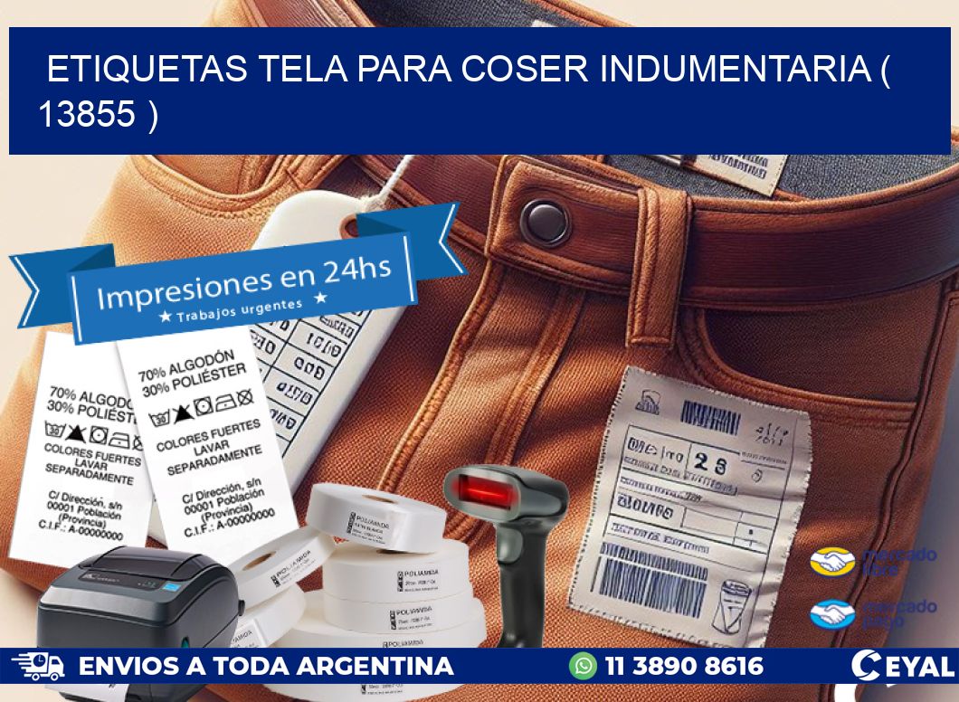 ETIQUETAS TELA PARA COSER INDUMENTARIA ( 13855 )