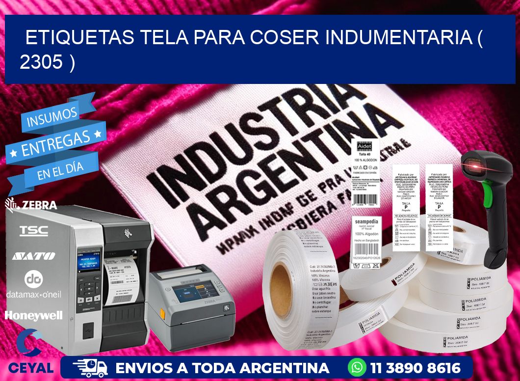 ETIQUETAS TELA PARA COSER INDUMENTARIA ( 2305 )