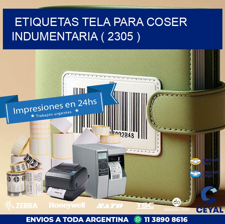 ETIQUETAS TELA PARA COSER INDUMENTARIA ( 2305 )