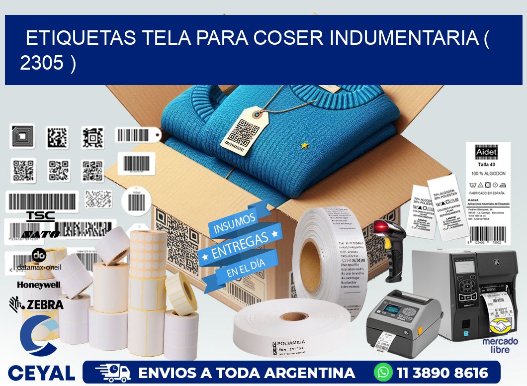 ETIQUETAS TELA PARA COSER INDUMENTARIA ( 2305 )