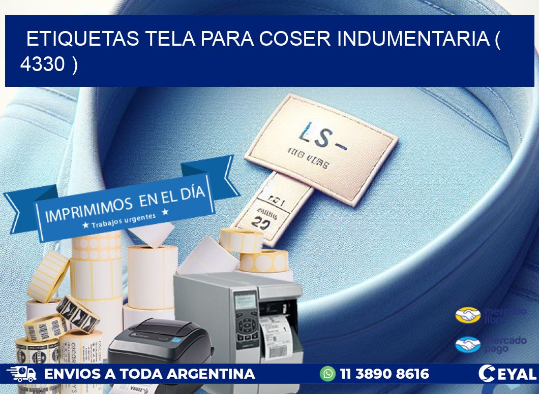 ETIQUETAS TELA PARA COSER INDUMENTARIA ( 4330 )