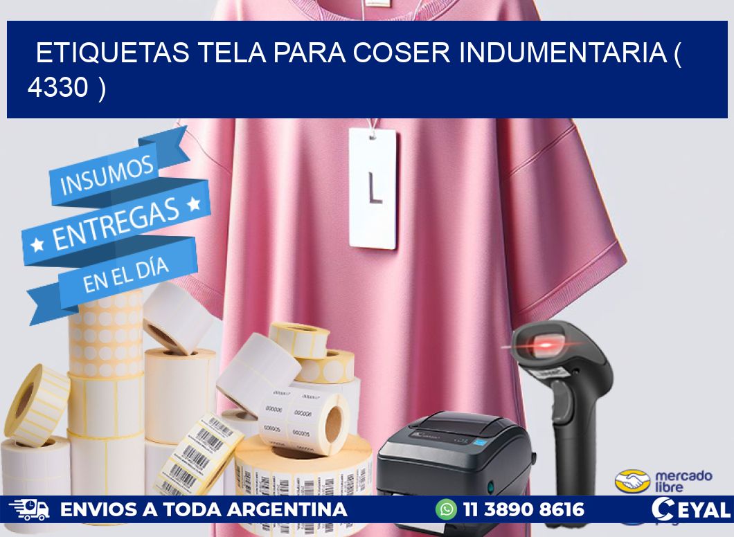 ETIQUETAS TELA PARA COSER INDUMENTARIA ( 4330 )