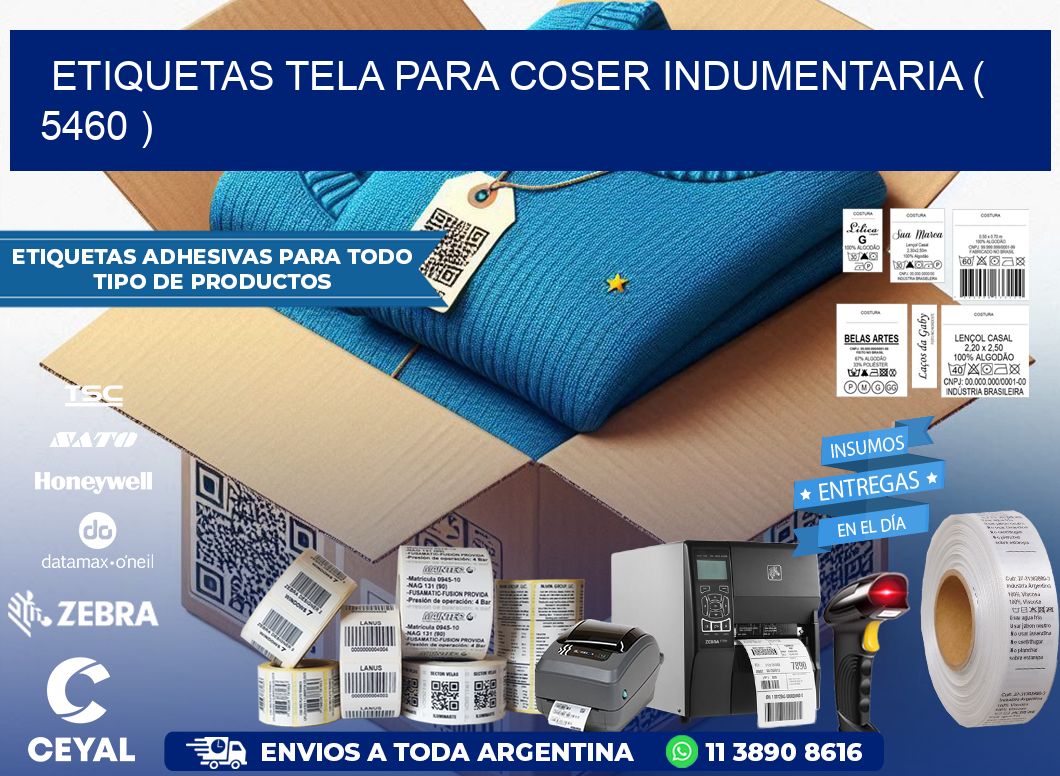 ETIQUETAS TELA PARA COSER INDUMENTARIA ( 5460 )