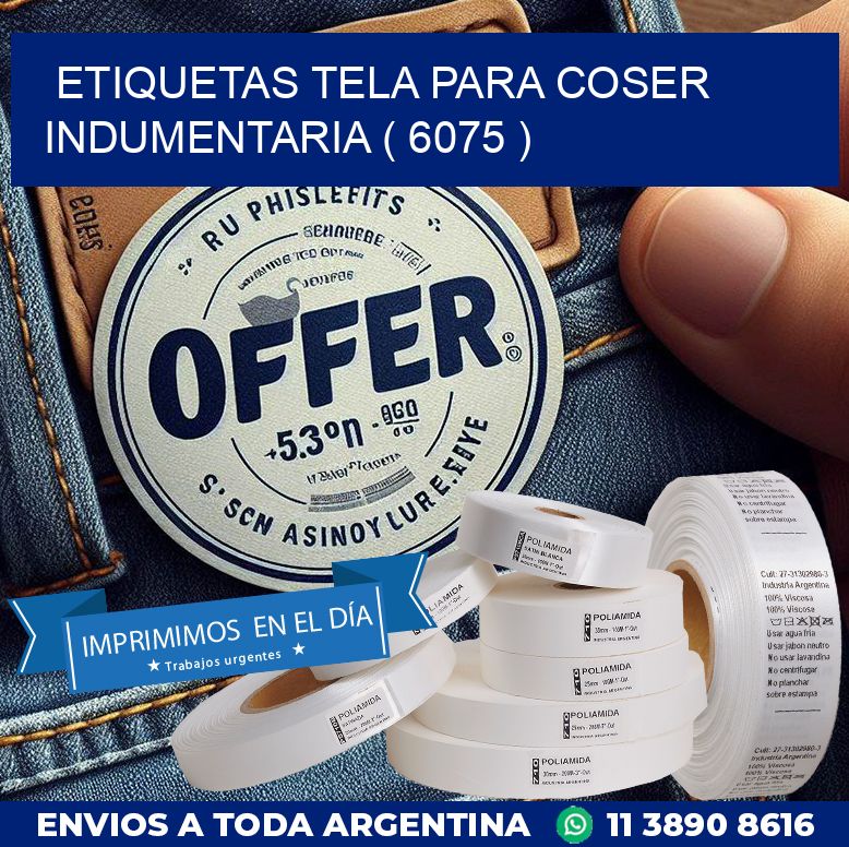 ETIQUETAS TELA PARA COSER INDUMENTARIA ( 6075 )