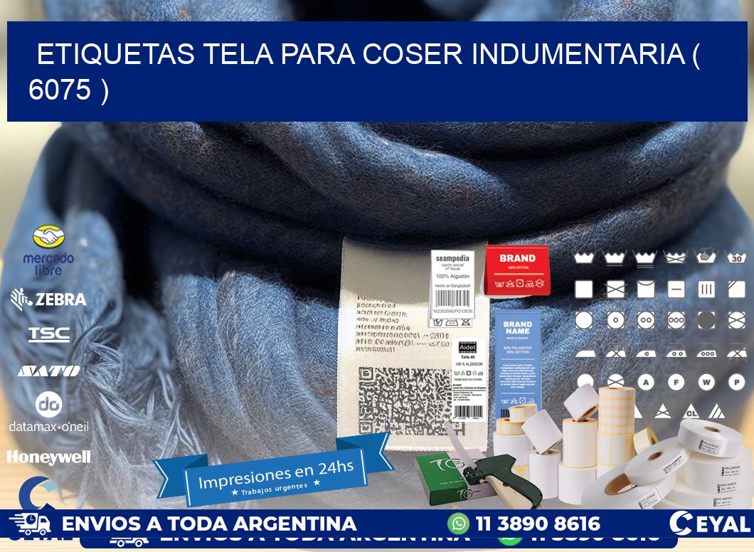 ETIQUETAS TELA PARA COSER INDUMENTARIA ( 6075 )
