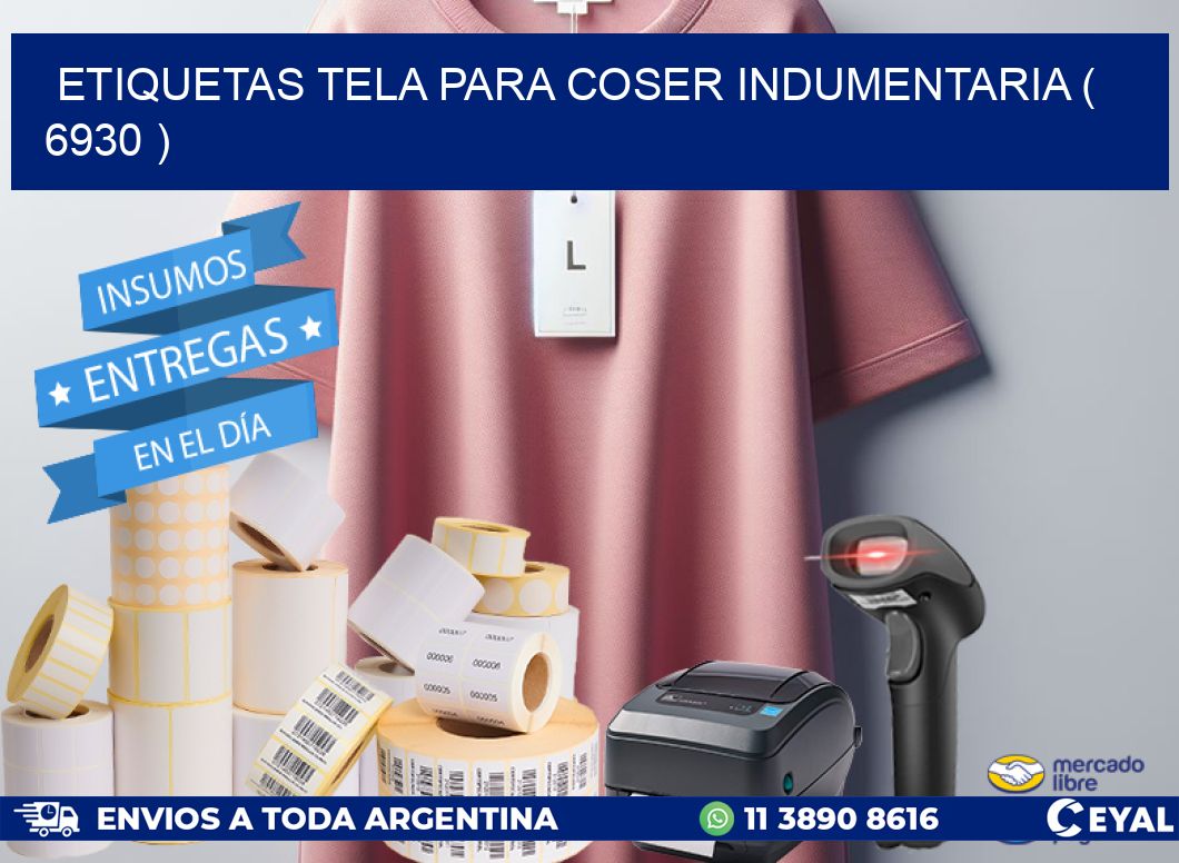 ETIQUETAS TELA PARA COSER INDUMENTARIA ( 6930 )