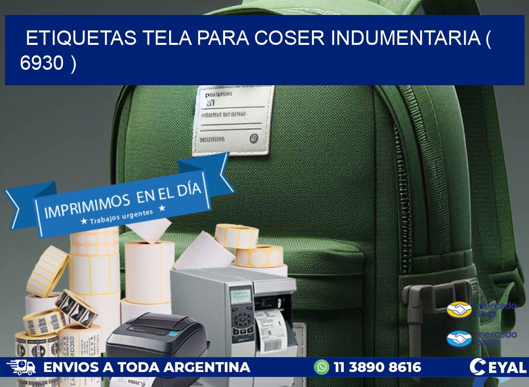 ETIQUETAS TELA PARA COSER INDUMENTARIA ( 6930 )
